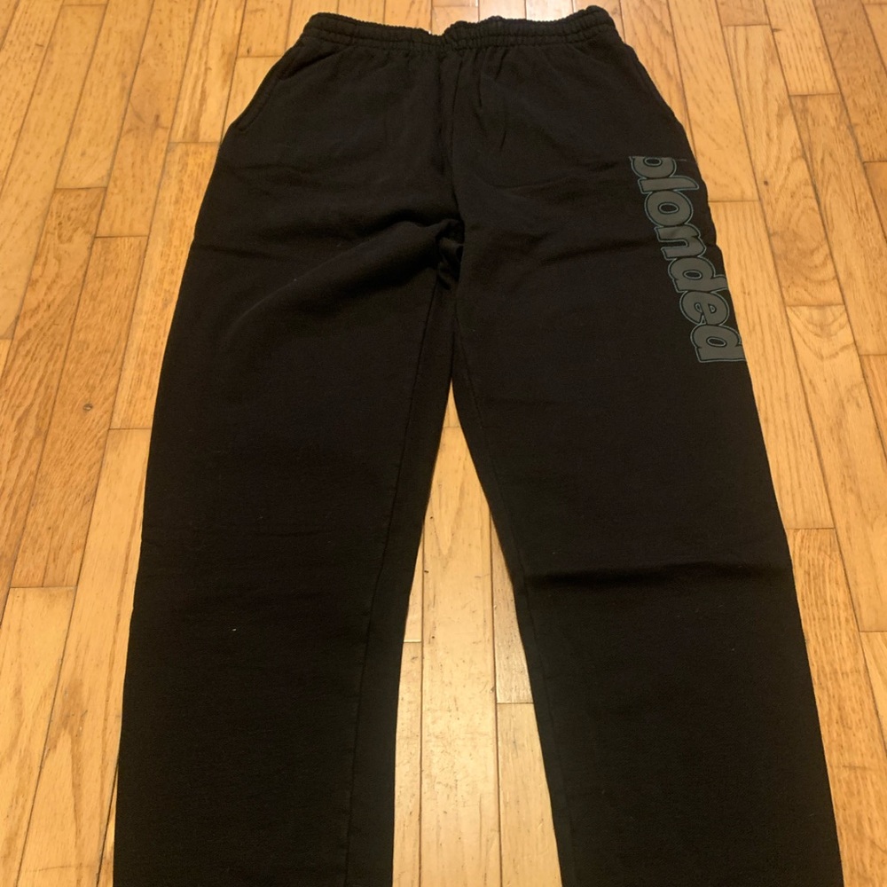 Blonded Black Sweatpants w/ logo